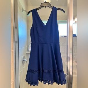 Navy cutout dress